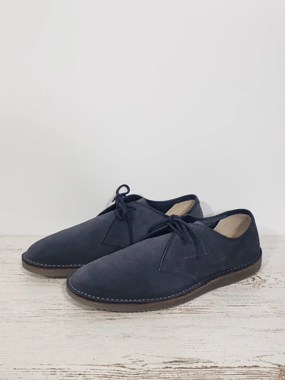 Clarks Blue Suede Shoes Oxford Lace Up Men's Size 11.5